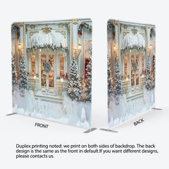 Lofaris White Gold Store Christmas Tension Fabric Backdrop