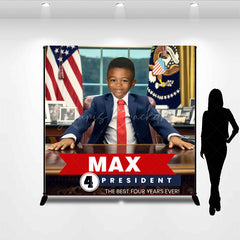 Lofaris White House Office Custom Photo 4th Birthday Backdrop