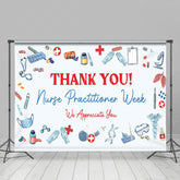 Lofaris White Nurse Practitioner Week Thank You Backdrop