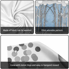 Lofaris White Paper Tree Snow Winter Xmas Garage Door Banner