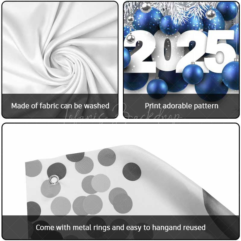 Lofaris White Pine Leaves Blue Balloon Garage Door Banner