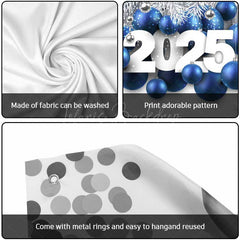 Lofaris White Pine Leaves Blue Balloon Garage Door Banner