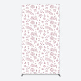 Lofaris White Pink Floral Leaves Bird Birthday Rectangle Backdrop