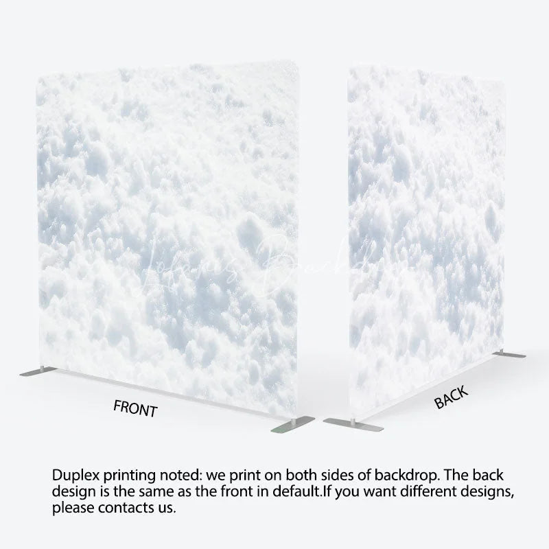 Lofaris White Snow Texture Tension Fabric Backdrop Frozen Ground Winter Background Pure Snowfield Decoration