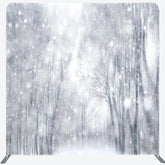 Lofaris White Snowy Nature Forest Scene Christmas Backdrop