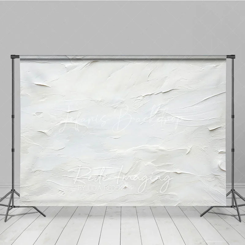 Lofaris White Textured Abstract Fine Art Backdrop Impasto Oil Painting Style Photography Background