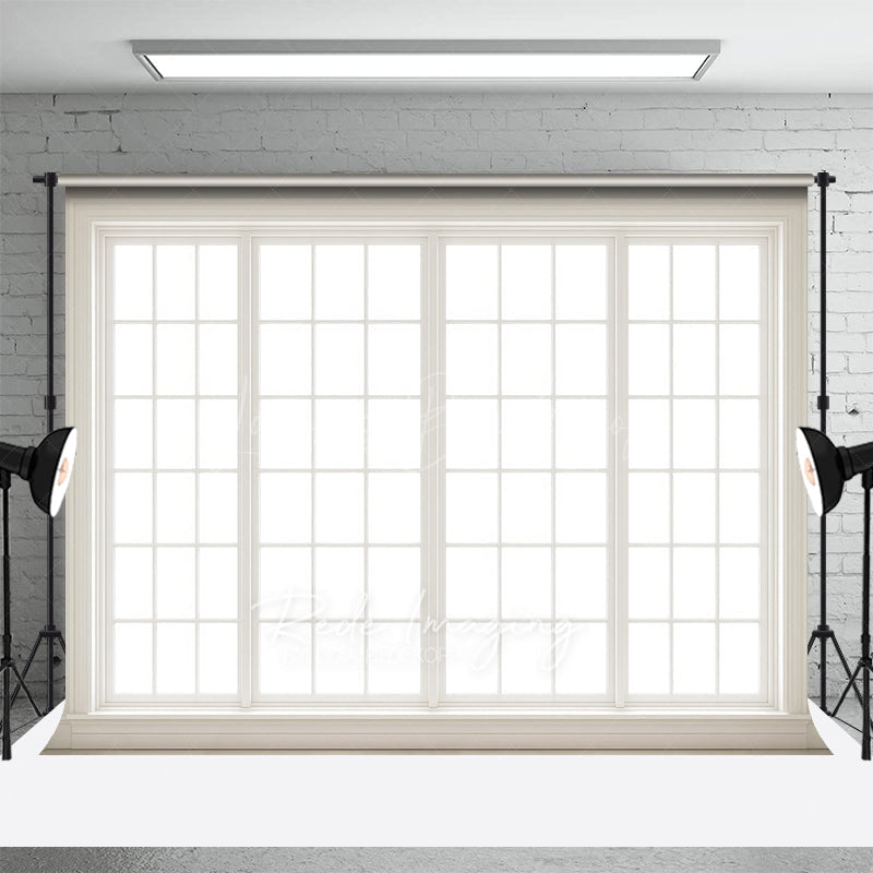Lofaris White Window Clean Peace Winter Photography Backdrop