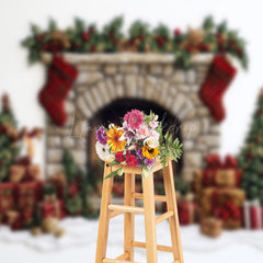 Lofaris White Winter Christmas Decor House Holiday Backdrop