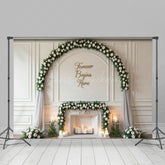 Lofaris Whtie Roses Greenery Wedding Arch Sweet Backdrop