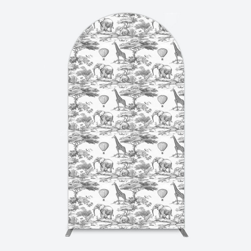 Lofaris Wild Animals Forest Happy Birthday Arch Backdrop