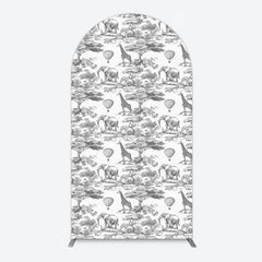 Lofaris Wild Animals Forest Happy Birthday Arch Backdrop