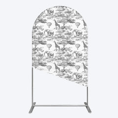 Lofaris Wild Animals Forest Happy Birthday Arch Backdrop