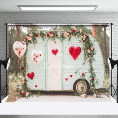 Lofaris Wild Forest Light Green Motorhome Floral Backdrop