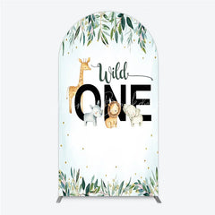 Lofaris Wild One Arch Backdrop Safari Jungle Animals First Birthday Party Cover Decor