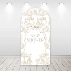 Lofaris Wild Safari Animals Baby Shower Arch Backdrop Stylish Bow Detail Party and Event Decoration