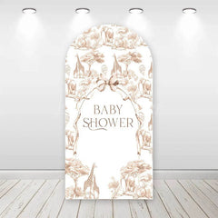 Lofaris Wild Safari Animals Baby Shower Arch Backdrop Stylish Bow Detail Party and Event Decoration