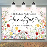 Lofaris Wildflower Beautiful Fierce Free Birthday Backdrop