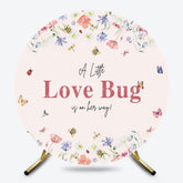 Lofaris Wildflower Little Love Bug Round Baby Shower Backdrop