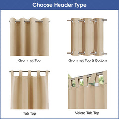 Lofaris Willow River Waterproof Printed Outdoor Curtains