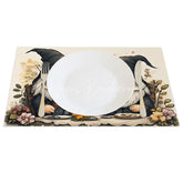 Lofaris Wine Toast Gnome Set of 4 Placemats Romantic Dinner Decoration Valentine Couple Table Mat