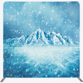 Lofaris Winter Blue Snowy Iceberg Square Tension Backdrop