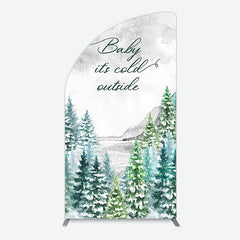 Lofaris Winter Forest Baby Its Cold Outside Arch Backdrop