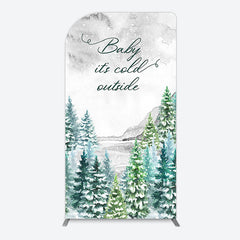 Lofaris Winter Forest Baby Its Cold Outside Arch Backdrop