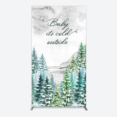 Lofaris Winter Forest Baby Its Cold Outside Arch Backdrop