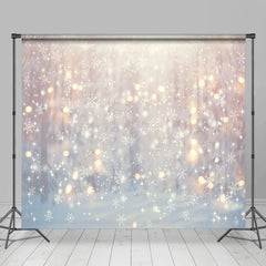 Lofaris Winter Light Bokeh Snowy Garden Room Set Backdrop