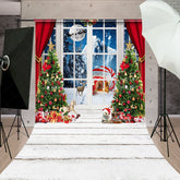 Lofaris Winter Night Xmas Moonlight Indoor Holiday Backdrop