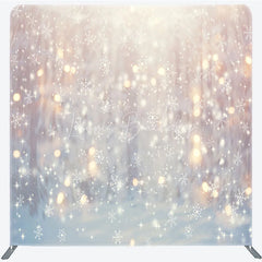Lofaris Winter Snowflake Tension Fabric Backdrop Bokeh Light Photography Background Abstract Snow Decoration