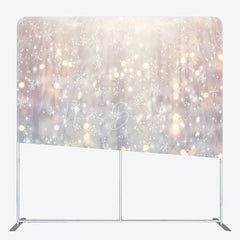 Lofaris Winter Snowflake Tension Fabric Backdrop Bokeh Light Photography Background Abstract Snow Decoration