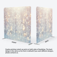 Lofaris Winter Snowflake Tension Fabric Backdrop Bokeh Light Photography Background Abstract Snow Decoration