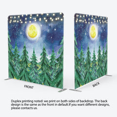 Lofaris Winter Trees Moon Baby Shower Pillow Cover Backdrop