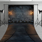 Lofaris Witch’s Lair with Cauldrons Sweep Backdrop Spooky Dungeon Wall and Floor Medieval Photo Shoots