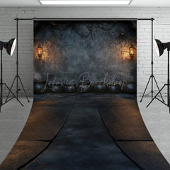 Lofaris Witch’s Lair with Cauldrons Sweep Backdrop Spooky Dungeon Wall and Floor Medieval Photo Shoots