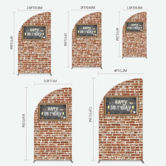Lofaris Wizard School Brick Wall Frame Birthday Half Moon Arch Backdrop