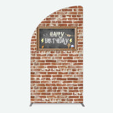Lofaris Wizard School Brick Wall Frame Birthday Half Moon Arch Backdrop