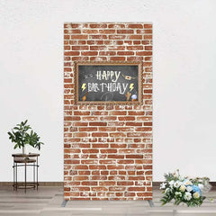 Lofaris Wizard School Brick Wall Frame Birthday Rectangle Backdrop