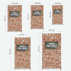 Lofaris Wizard School Brick Wall Frame Birthday Rectangle Backdrop