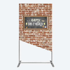 Lofaris Wizard School Brick Wall Frame Birthday Rectangle Backdrop