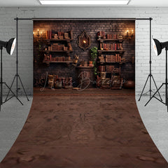 Lofaris Wizard’s Library Bookshelf Sweep Backdrop Magical Alchemist Study for Fantasy Halloween Photo Shoots