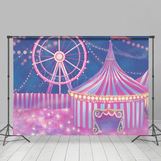 Lofaris Wonderful Amusement Park Cake Smash Photo Backdrop