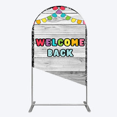Lofaris Wood Classroon Welcome Back To School Arch Backdrop