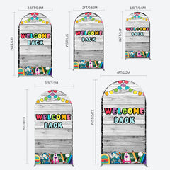 Lofaris Wood Classroon Welcome Back To School Arch Backdrop