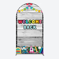 Lofaris Wood Classroon Welcome Back To School Arch Backdrop