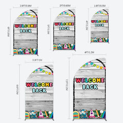 Lofaris Wood Classroon Welcome Back To School Half Moon Arch Backdrop