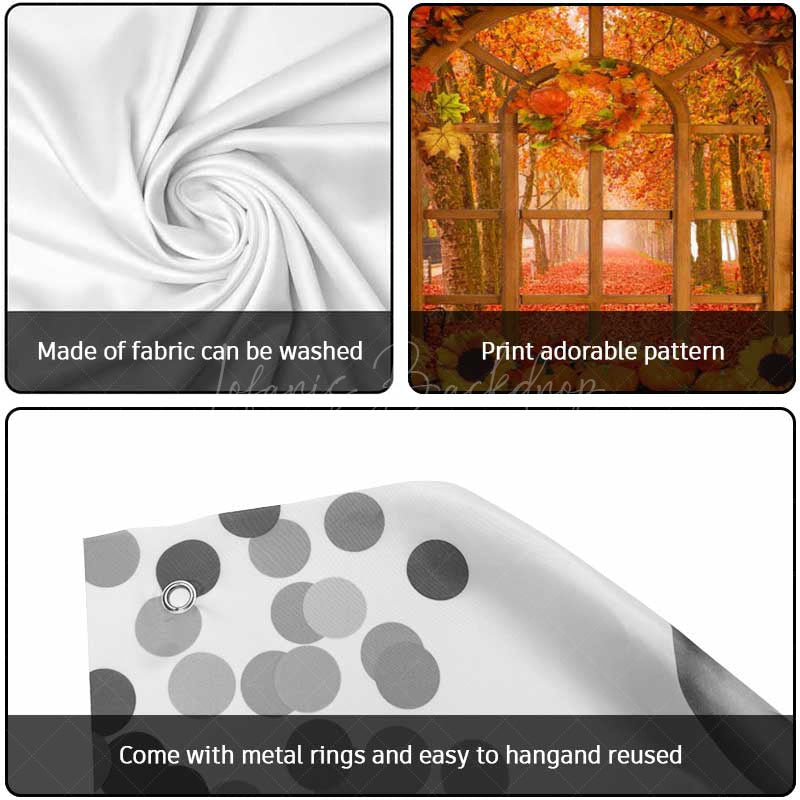 Lofaris Wood Door Brick Wall Maples Fall Garage Banner