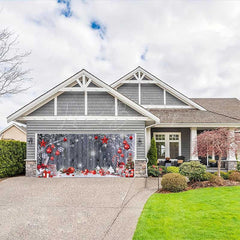 Lofaris Wood Grain Festive Christmas Vibe Garage Door Banner