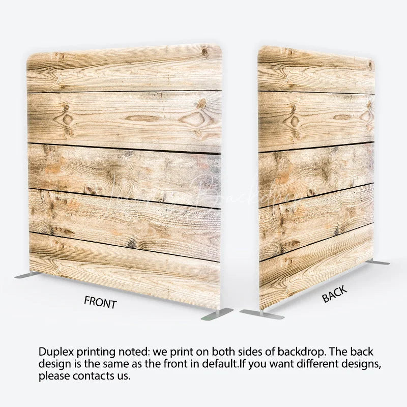 Lofaris Wood Plank Tension Fabric Backdrop Light Brown Natural Timber Texture Background